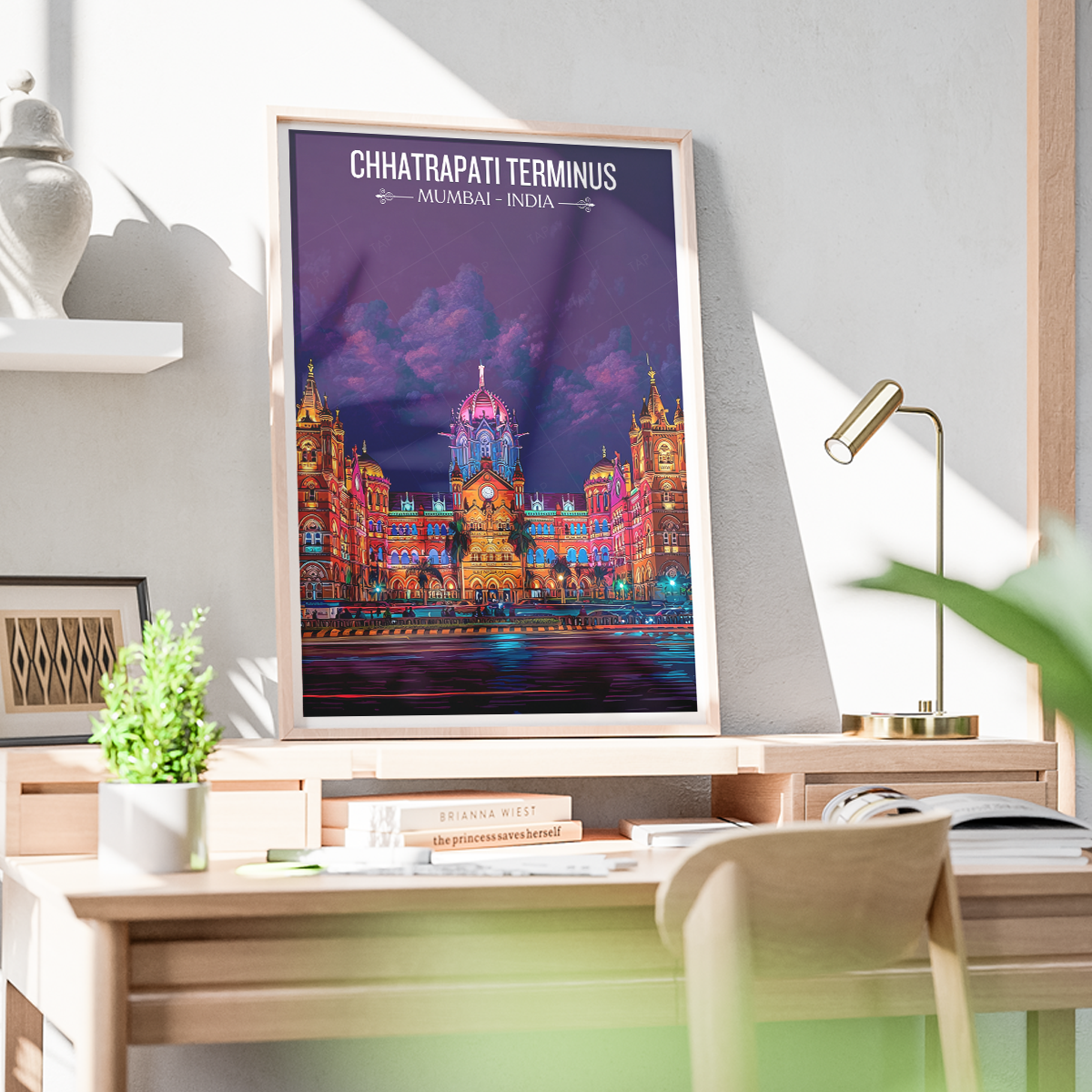 Chhartarpati Shivaji Maharaj Terminus - Mumbai - India - Travel Wall Art Print Poster - Art Print - Travel Art Poster