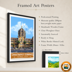 Chhartarpati Shivaji Maharaj Railway Station - Mumbai - India - Travel Wall Art Print Poster - Art Print - Travel Art Poster