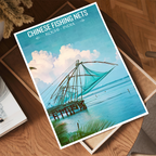 Chinese Fishing Nets - Kochi - India - Travel Wall Art Print Poster - Art Print - Travel Art Poster