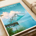 Chinese Fishing Nets - Kochi - India - Travel Wall Art Print Poster - Art Print - Travel Art Poster