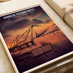 Chinese Fishing Nets - Kerala - India - Travel Wall Art Print Poster - Art Print - Travel Art Poster