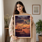 Chinese Fishing Nets - Kerala - India - Travel Wall Art Print Poster - Art Print - Travel Art Poster