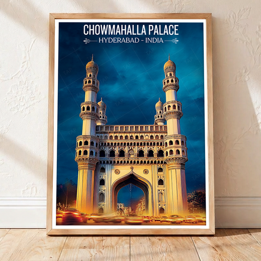 Chowmahallah Palace - Hyderabad - India - Travel Wall Art Print Poster - Art Print - Travel Art Poster