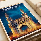 Chowmahallah Palace - Hyderabad - India - Travel Wall Art Print Poster - Art Print - Travel Art Poster