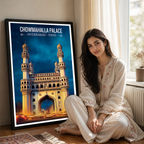 Chowmahallah Palace - Hyderabad - India - Travel Wall Art Print Poster - Art Print - Travel Art Poster