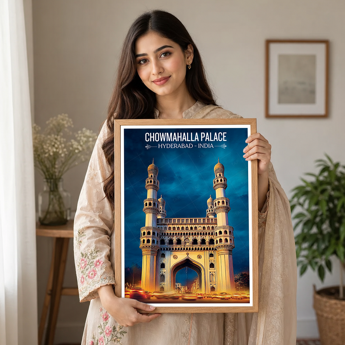 Chowmahallah Palace - Hyderabad - India - Travel Wall Art Print Poster - Art Print - Travel Art Poster