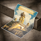 Chowmahallah Nizam Palace - Hyderabad - India - Travel Wall Art Print Poster - Art Print - Travel Art Poster