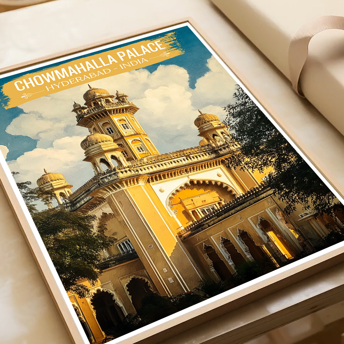 Chowmahallah Nizam Palace - Hyderabad - India - Travel Wall Art Print Poster - Art Print - Travel Art Poster