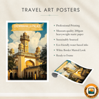 Chowmahallah Nizam Palace - Hyderabad - India - Travel Wall Art Print Poster - Art Print - Travel Art Poster