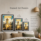 Chowmahallah Nizam Palace - Hyderabad - India - Travel Wall Art Print Poster - Art Print - Travel Art Poster