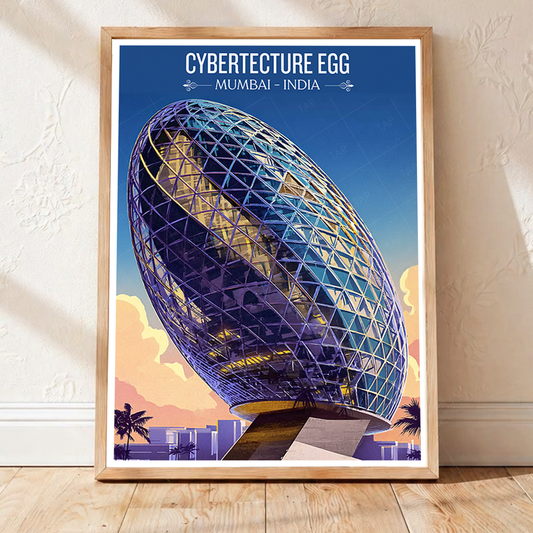 Cybertecture Egg - Mumbai - India - Travel Wall Art Print Poster - Art Print - Travel Art Poster