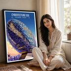 Cybertecture Egg - Mumbai - India - Travel Wall Art Print Poster - Art Print - Travel Art Poster