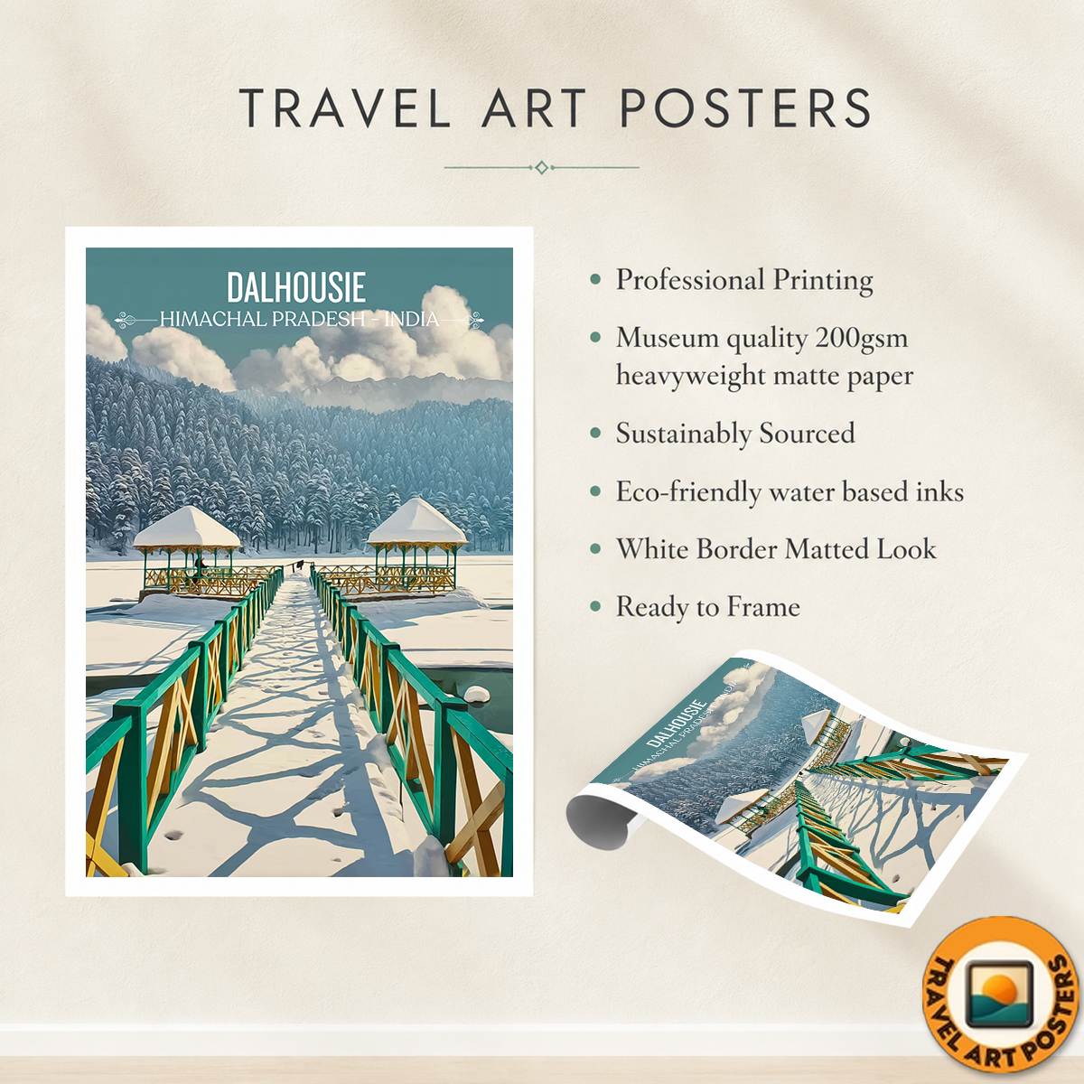 Dalhousie Resort - Himachal Pradesh - India - Travel Wall Art Print Poster - Art Print - Travel Art Poster