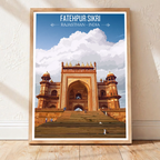 Fatehpur Sikri - Rajasthan- India - Travel Wall Art Print Poster - Art Print - Travel Art Poster