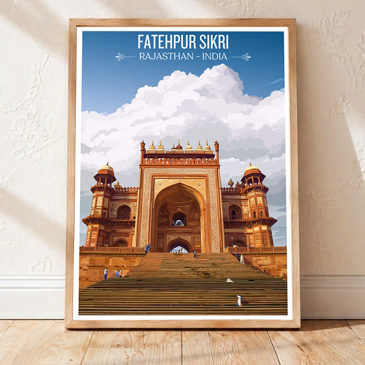 Fatehpur Sikri - Rajasthan- India - Travel Wall Art Print Poster - Art Print - Travel Art Poster