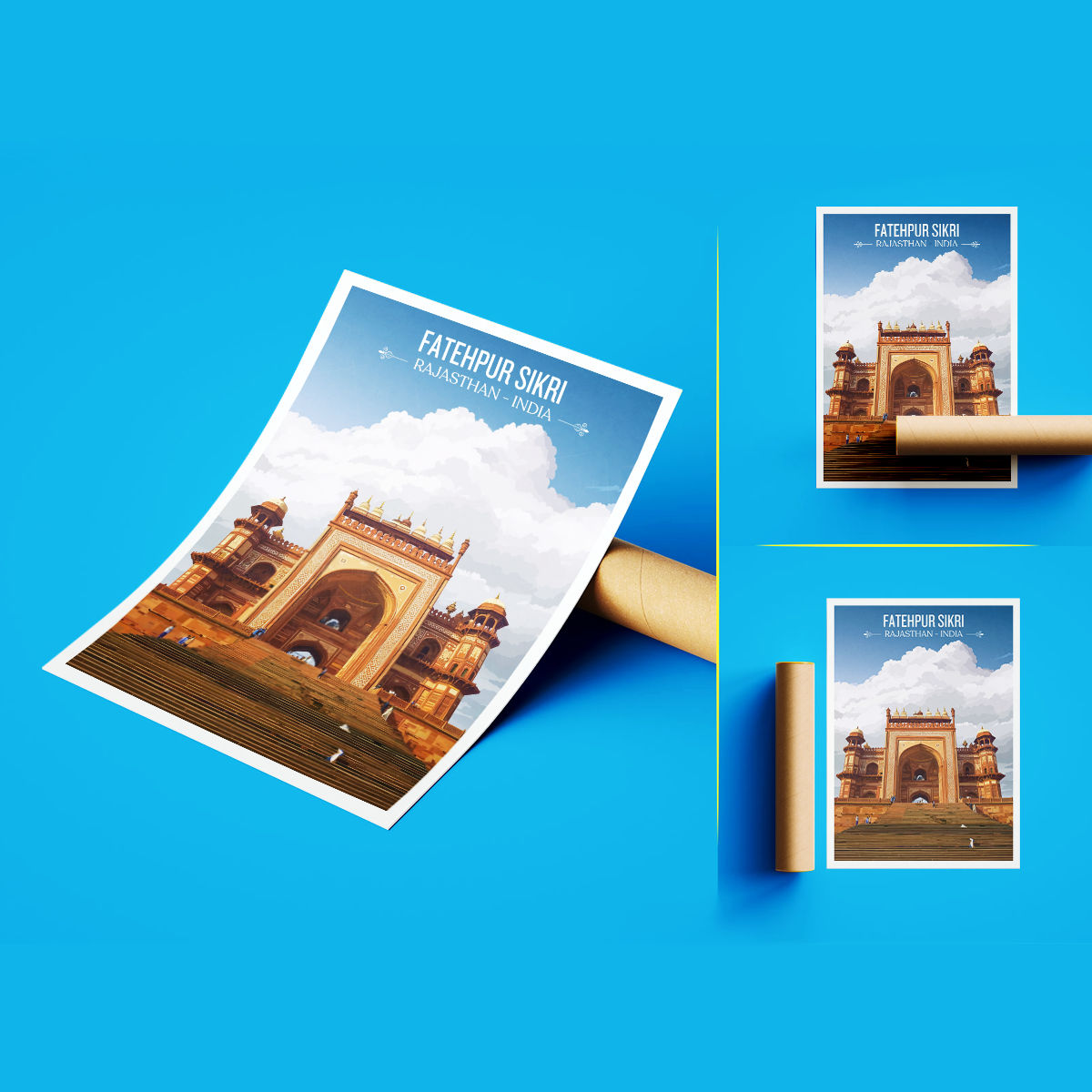 Fatehpur Sikri - Rajasthan- India - Travel Wall Art Print Poster - Art Print - Travel Art Poster