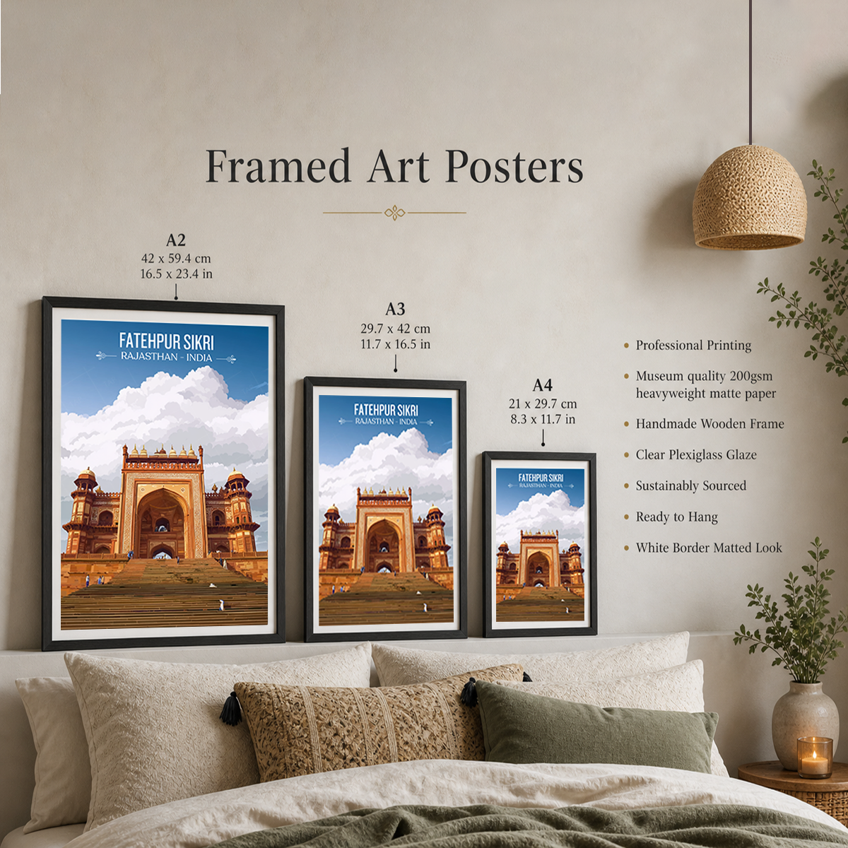 Fatehpur Sikri - Rajasthan- India - Travel Wall Art Print Poster - Art Print - Travel Art Poster