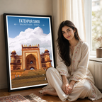 Fatehpur Sikri - Rajasthan- India - Travel Wall Art Print Poster - Art Print - Travel Art Poster