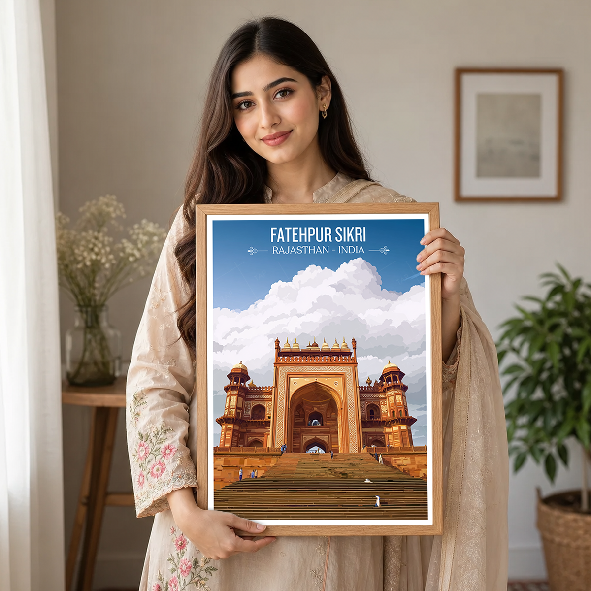 Fatehpur Sikri - Rajasthan- India - Travel Wall Art Print Poster - Art Print - Travel Art Poster