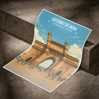 Gateway of India - New Delhi - India - Travel Wall Art Print Poster - Art Print - Travel Art Poster