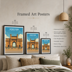 Gateway of India - New Delhi - India - Travel Wall Art Print Poster - Art Print - Travel Art Poster
