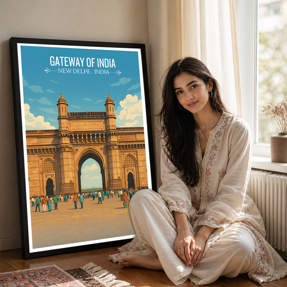 Gateway of India - New Delhi - India - Travel Wall Art Print Poster - Art Print - Travel Art Poster