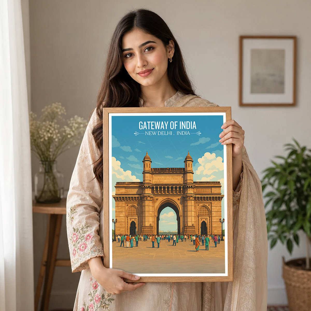 Gateway of India - New Delhi - India - Travel Wall Art Print Poster - Art Print - Travel Art Poster