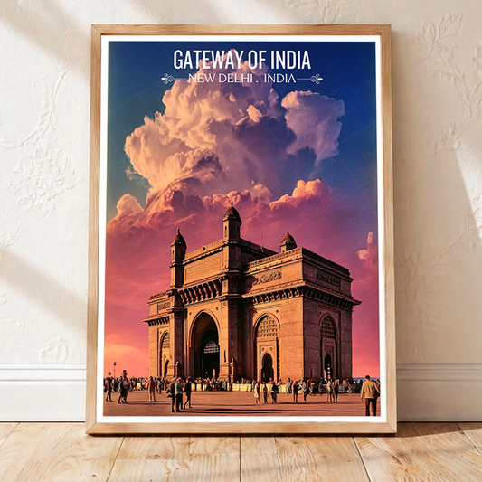 India Gate - New Delhi - India - Travel Wall Art Print Poster - Art Print - Travel Art Poster