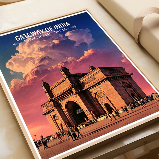 India Gate - New Delhi - India - Travel Wall Art Print Poster - Art Print - Travel Art Poster