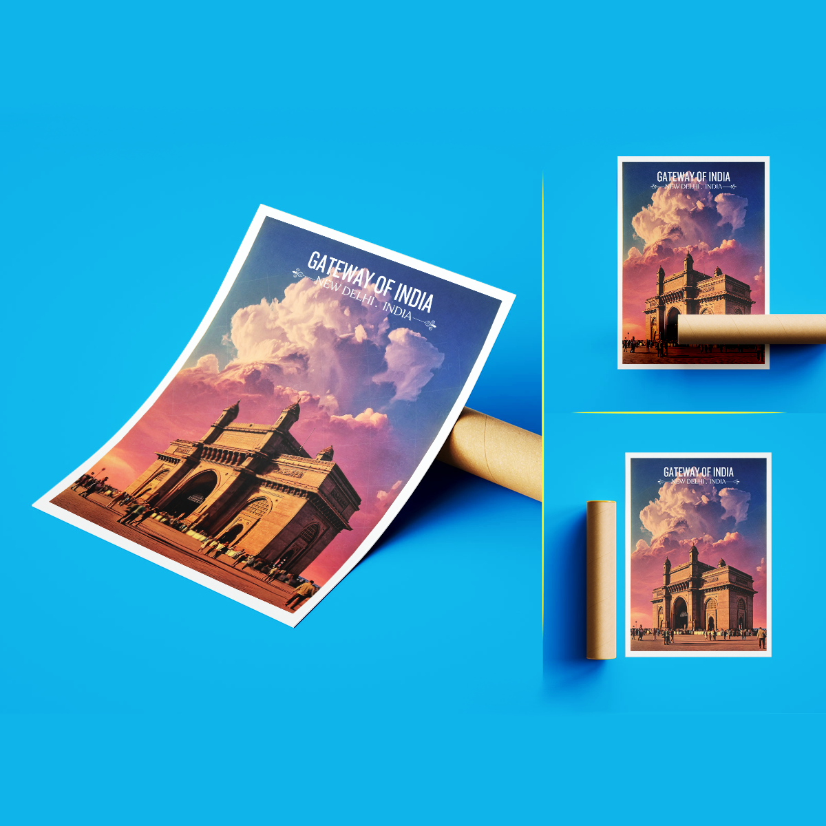 India Gate - New Delhi - India - Travel Wall Art Print Poster - Art Print - Travel Art Poster