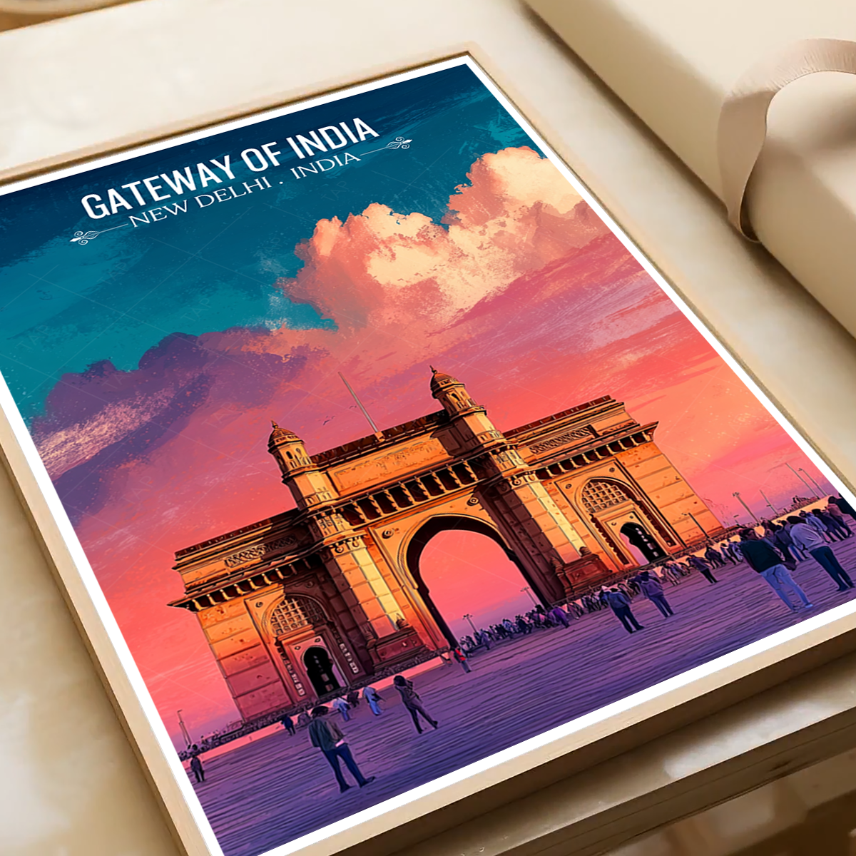 Taj Mahal of Mumbai - New Delhi - India - Travel Wall Art Print Poster - Art Print - Travel Art Poster