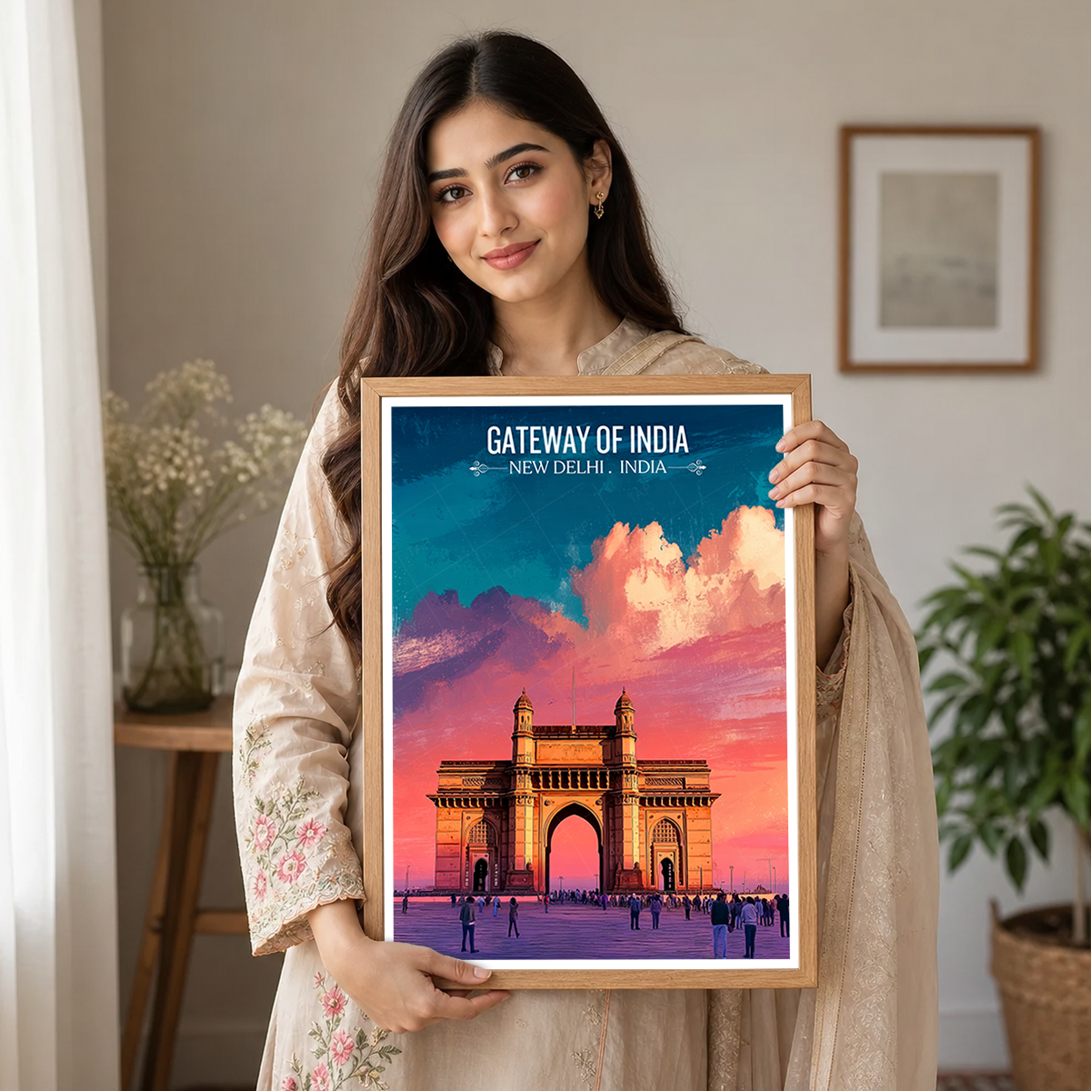 Taj Mahal of Mumbai - New Delhi - India - Travel Wall Art Print Poster - Art Print - Travel Art Poster