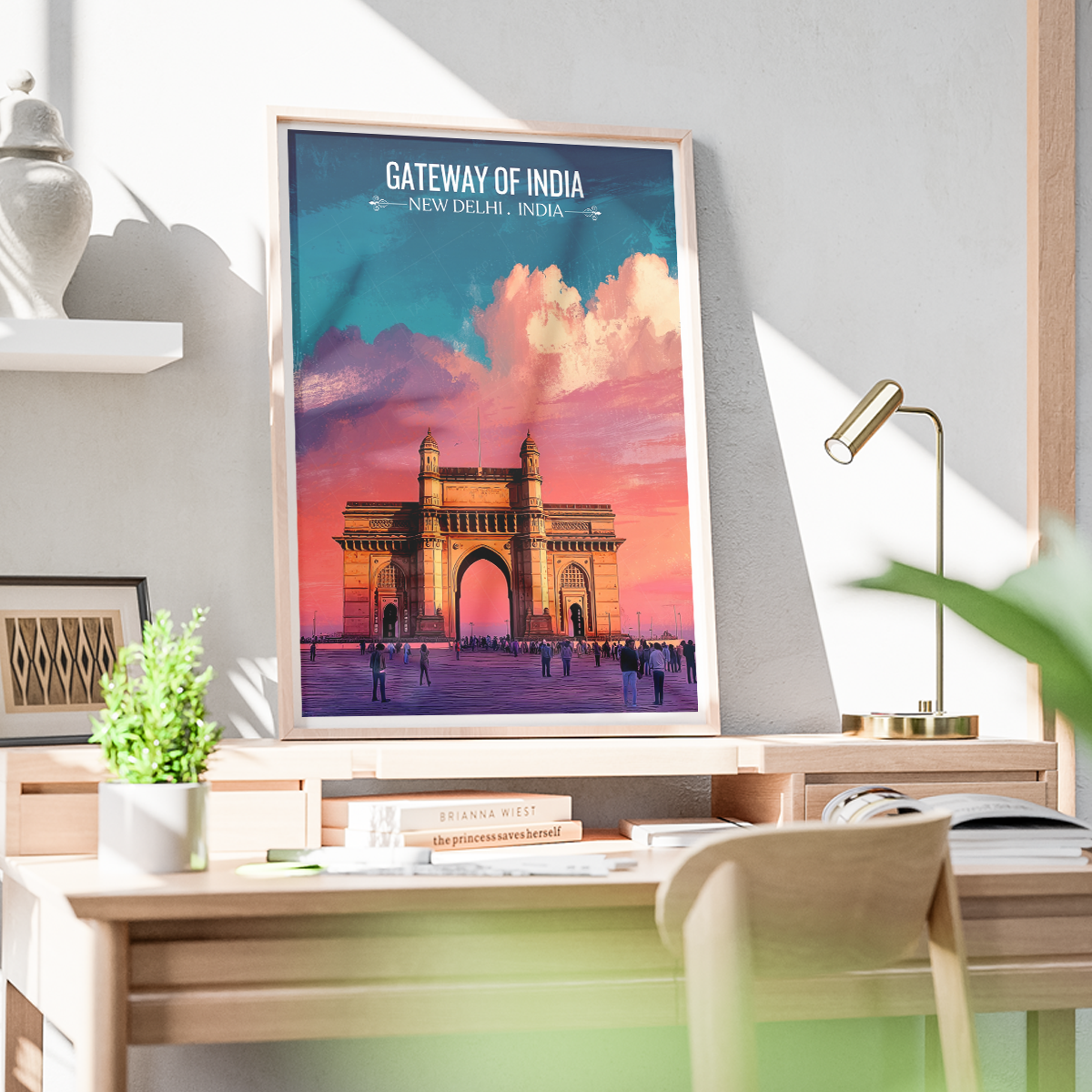 Taj Mahal of Mumbai - New Delhi - India - Travel Wall Art Print Poster - Art Print - Travel Art Poster