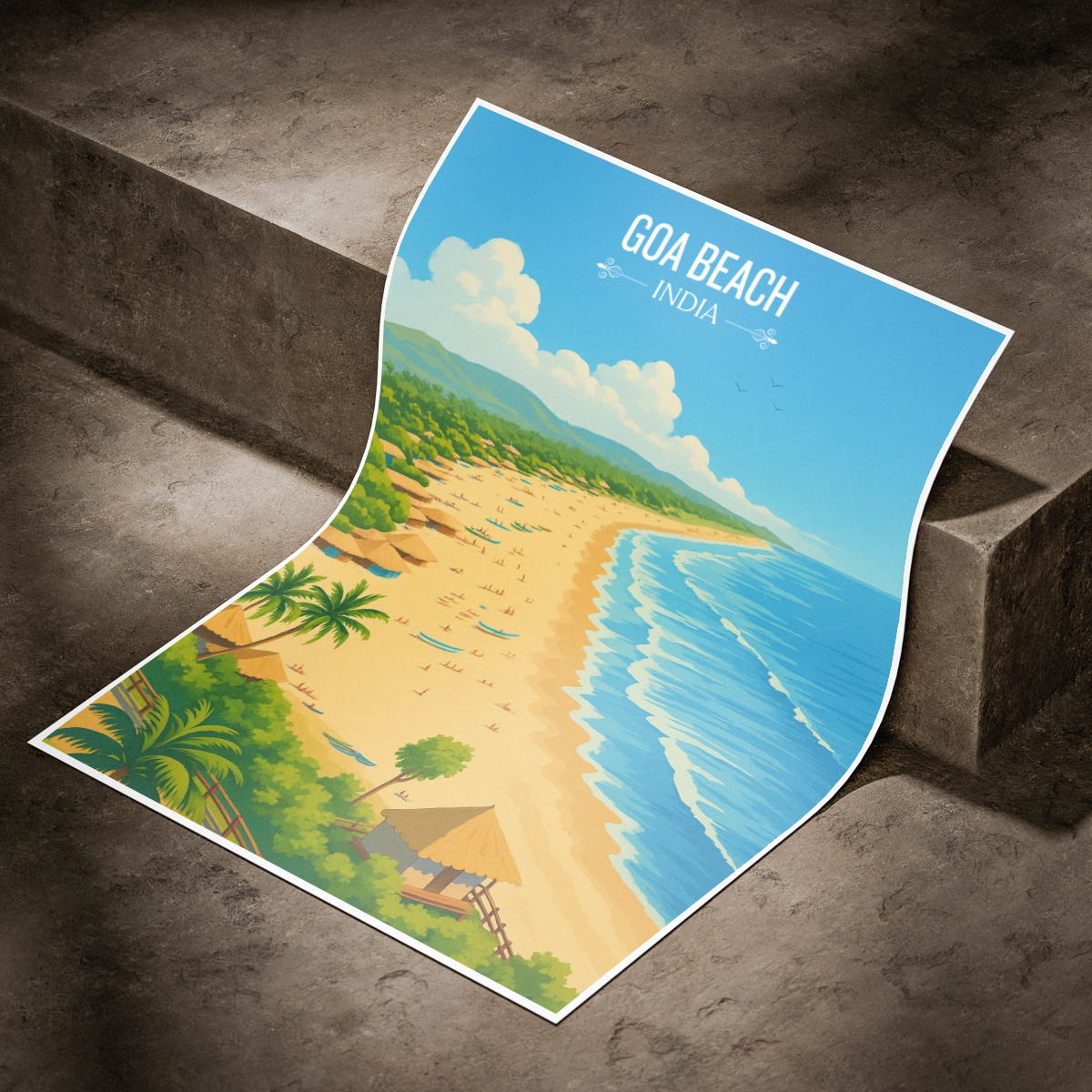 Goa Beach - India - Travel Wall Art Print Poster - Art Print - Travel Art Poster