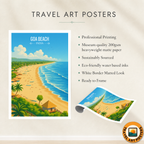 Goa Beach - India - Travel Wall Art Print Poster - Art Print - Travel Art Poster