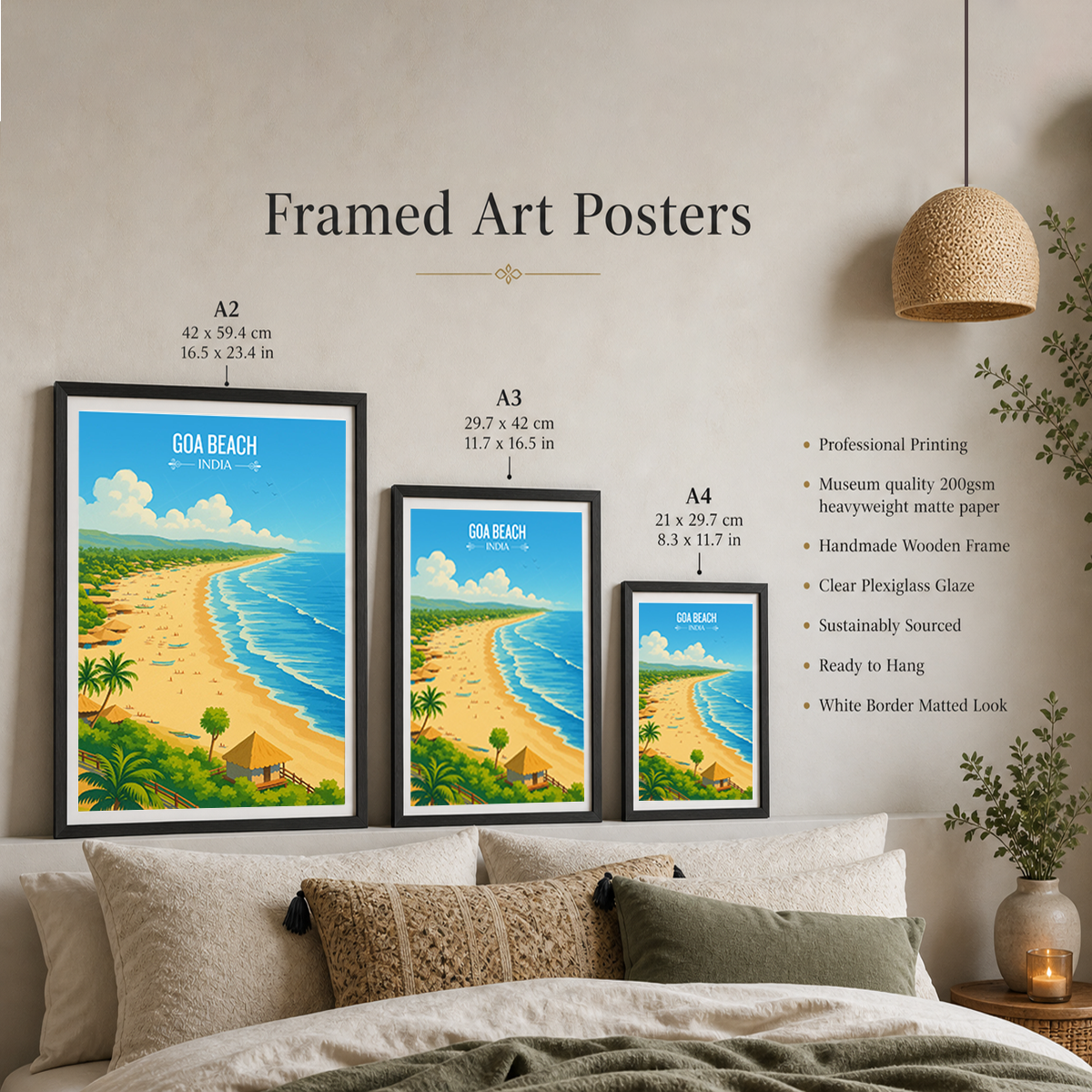 Goa Beach - India - Travel Wall Art Print Poster - Art Print - Travel Art Poster
