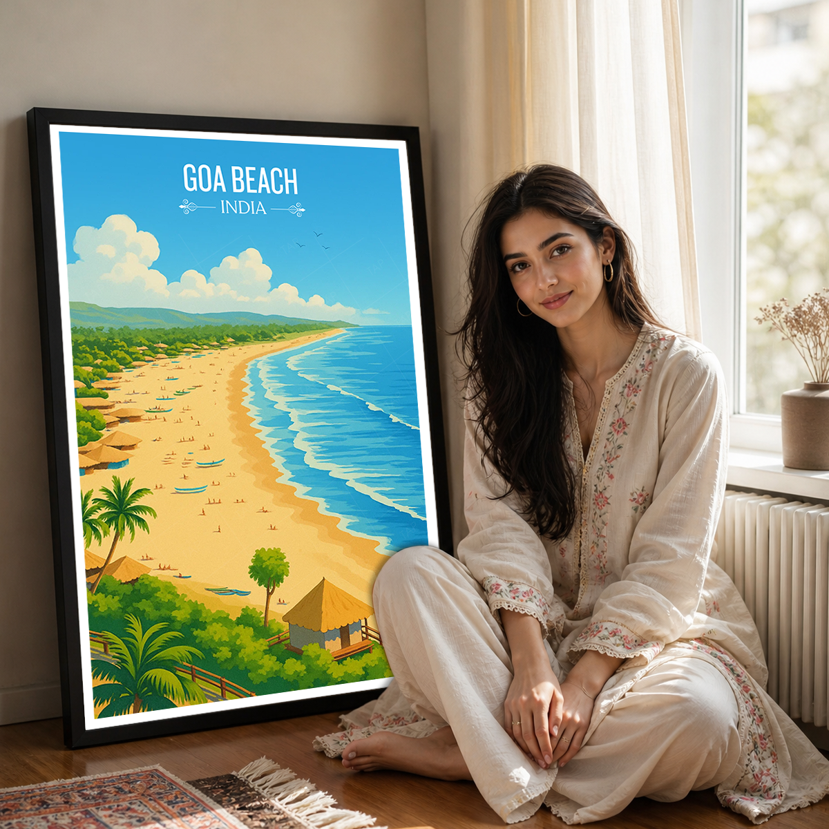 Goa Beach - India - Travel Wall Art Print Poster - Art Print - Travel Art Poster