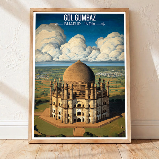 Gol Gumbaz - Bijapur - Travel Wall Art Print Poster - Art Print - Travel Art Poster