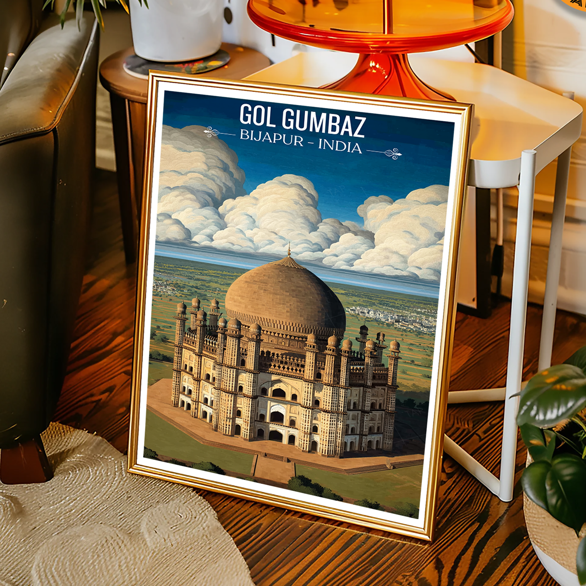 Gol Gumbaz - Bijapur - Travel Wall Art Print Poster - Art Print - Travel Art Poster