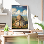 Gol Gumbaz - Bijapur - Travel Wall Art Print Poster - Art Print - Travel Art Poster