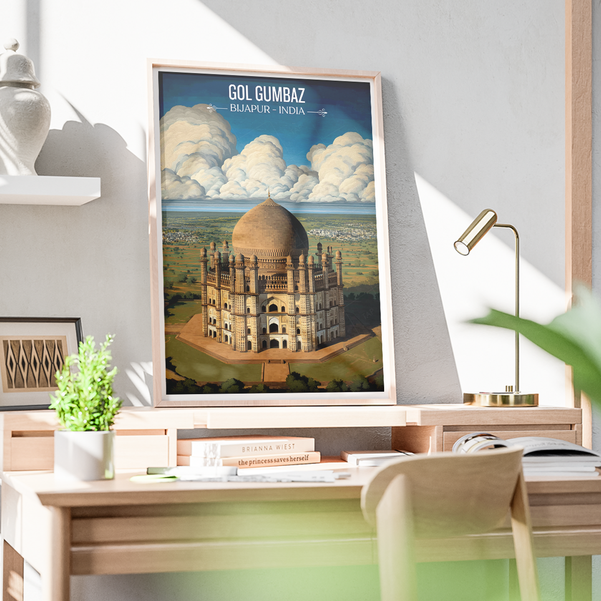 Gol Gumbaz - Bijapur - Travel Wall Art Print Poster - Art Print - Travel Art Poster