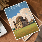 Gol Gumbaz - Karnataka - Travel Wall Art Print Poster - Art Print - Travel Art Poster