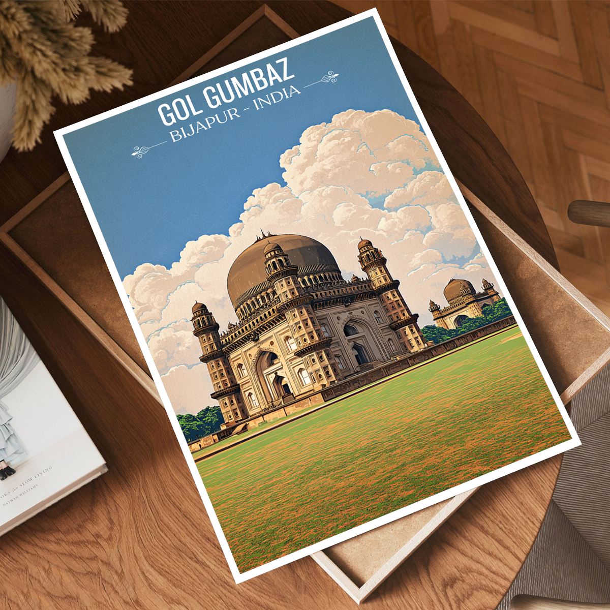 Gol Gumbaz - Karnataka - Travel Wall Art Print Poster - Art Print - Travel Art Poster
