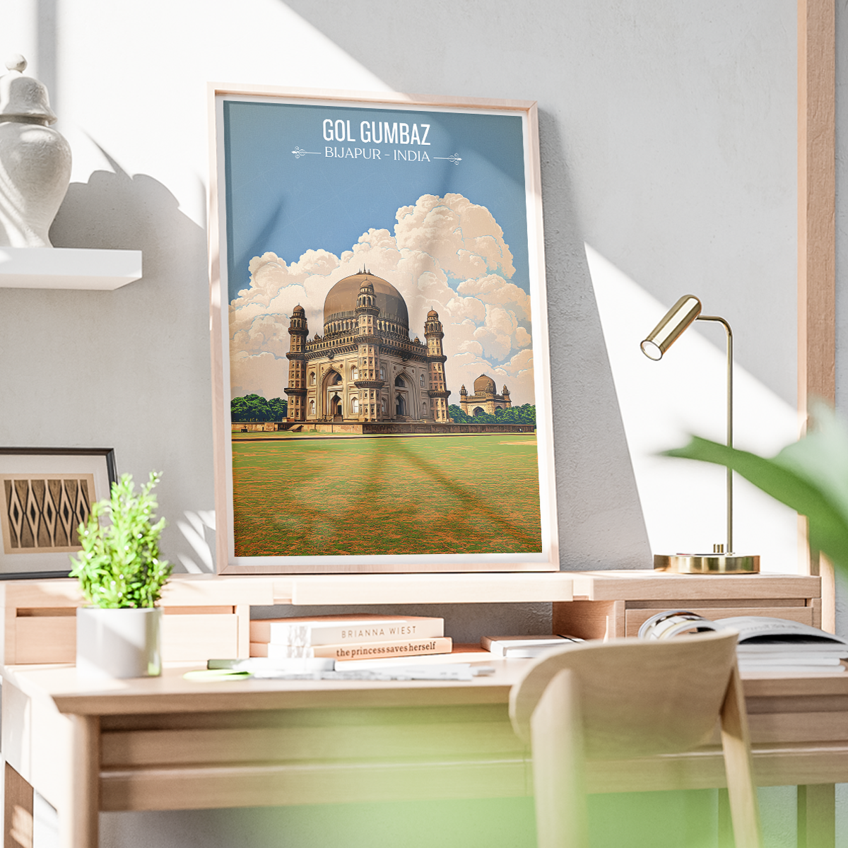 Gol Gumbaz - Karnataka - Travel Wall Art Print Poster - Art Print - Travel Art Poster