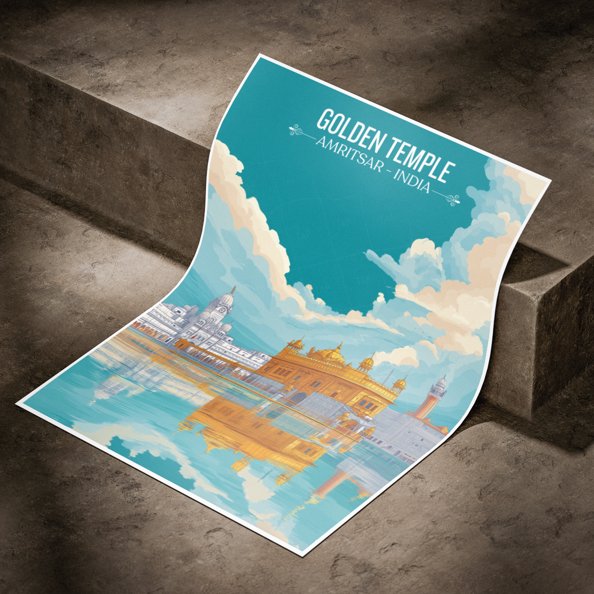Golden Temple - Amritsar - Travel Wall Art Print Poster - Art Print - Travel Art Poster