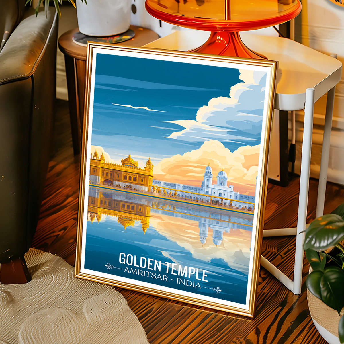 Golden Temple Harmandir Sahib - Amritsar - Travel Wall Art Print Poster - Art Print - Travel Art Poster
