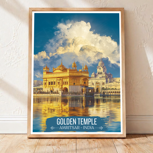 Golden Temple Sri Darbar Sahib - Amritsar - Travel Wall Art Print Poster - Art Print - Travel Art Poster