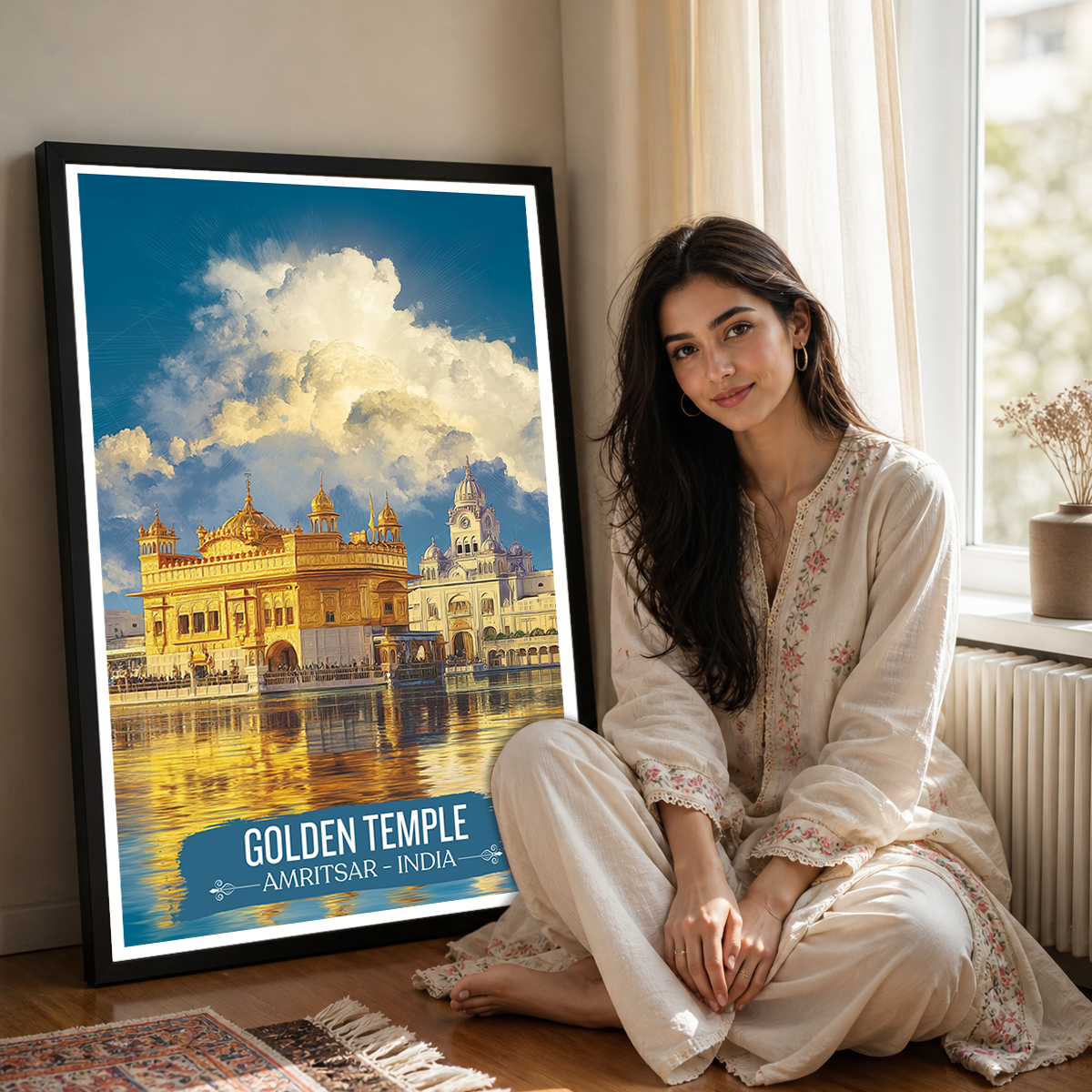 Golden Temple Sri Darbar Sahib - Amritsar - Travel Wall Art Print Poster - Art Print - Travel Art Poster
