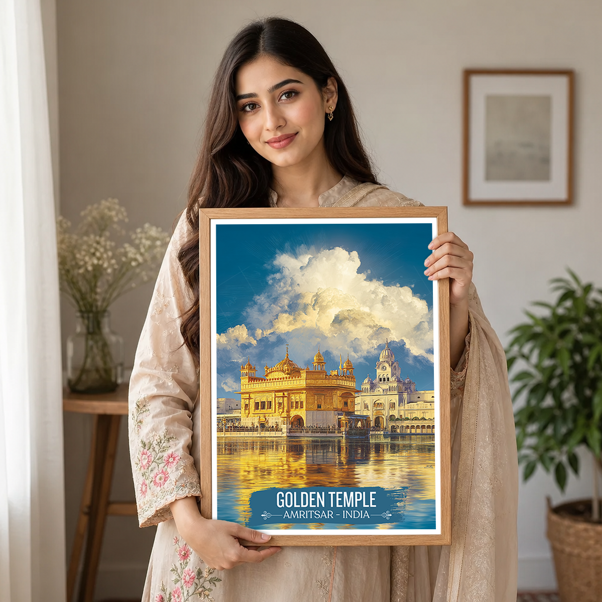 Golden Temple Sri Darbar Sahib - Amritsar - Travel Wall Art Print Poster - Art Print - Travel Art Poster