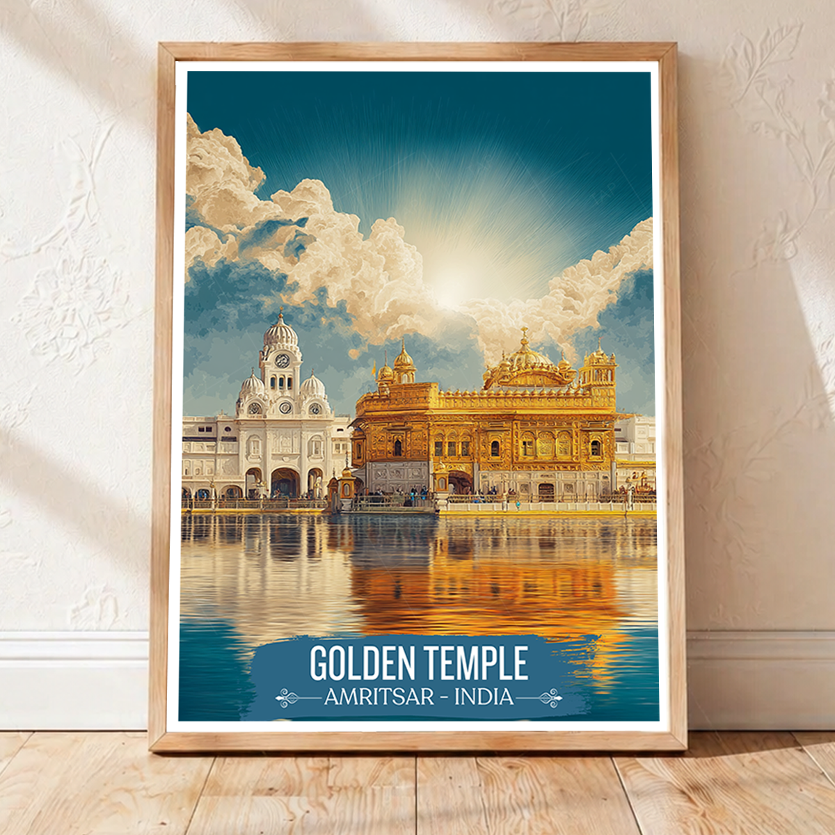 Golden Temple Amrit Sarovar - Amritsar - Travel Wall Art Print Poster - Art Print - Travel Art Poster
